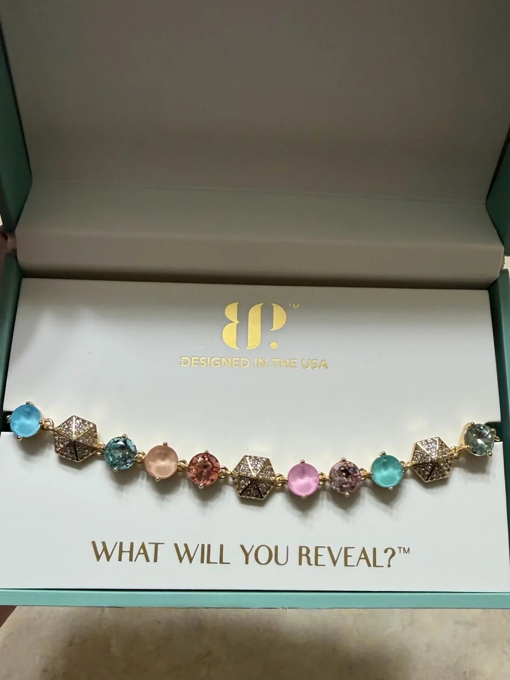 Bomb Party Summer Jewel Candy Bracelet-Frequent Flyer Energy Miami Zest on Gold